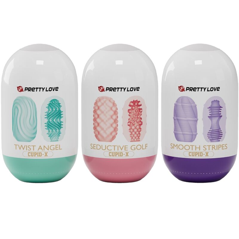 PRETTY LOVE - CUPID X 18 MASTURBATOREN FÜR MÄNNER IN VERSCHIEDENEN TEXTUREN