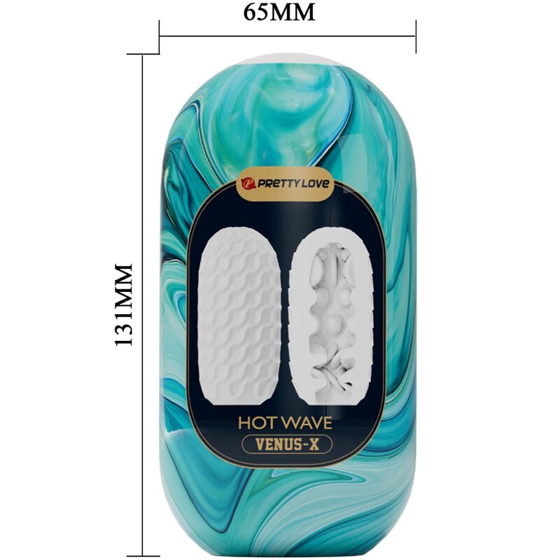 PRETTY LOVE – HOT WAVE WEISSER SILIKON-MASTURBATOR FÜR MÄNNER