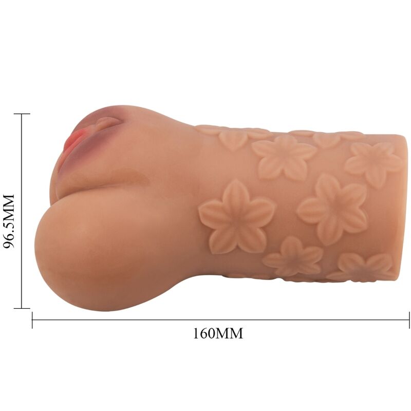 CRAZY BULL - Zeichnung einer scharlachroten Vagina und eines Anus mit Blütenfleisch