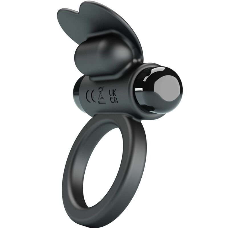 PRETTY LOVE – Vibrationsring mit Gutenacht-Hasenmotiv, 10 Vibrationsmodi, Schwarz