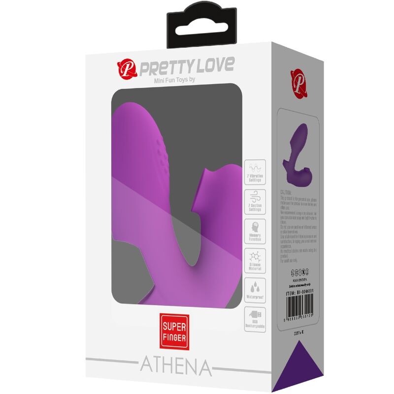 PRETTY LOVE - ATHENA FINGERVIBRATOR MIT LILA KLITORISSTIMULATOR