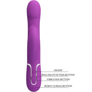 4-in-1 Multifunktionsvibrator und Stimulator lila