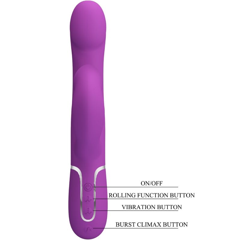 4-in-1 Multifunktionsvibrator und Stimulator lila