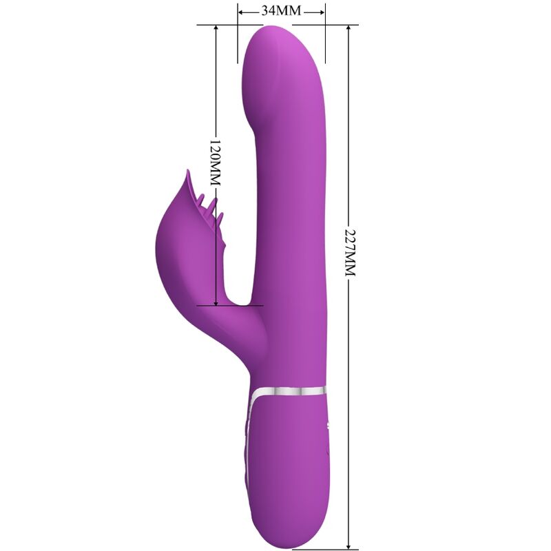 4-in-1 Multifunktionsvibrator und Stimulator lila