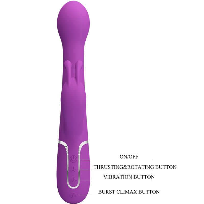 PRETTY LOVE - DEJON 3-IN-1 MULTIFUNKTIONALER HASENVIBRATOR LILA
