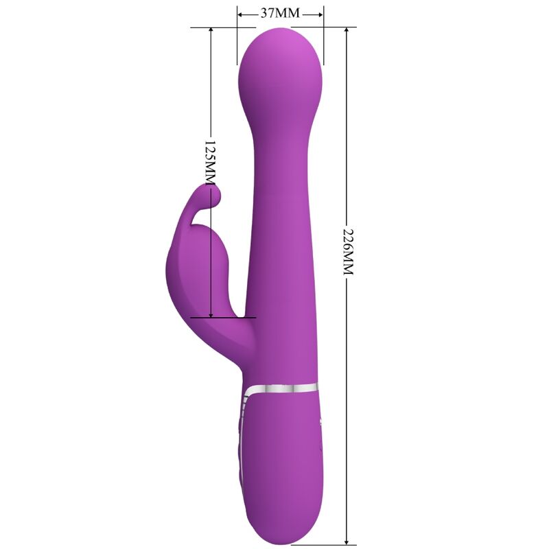 PRETTY LOVE - DEJON 3-IN-1 MULTIFUNKTIONALER HASENVIBRATOR LILA
