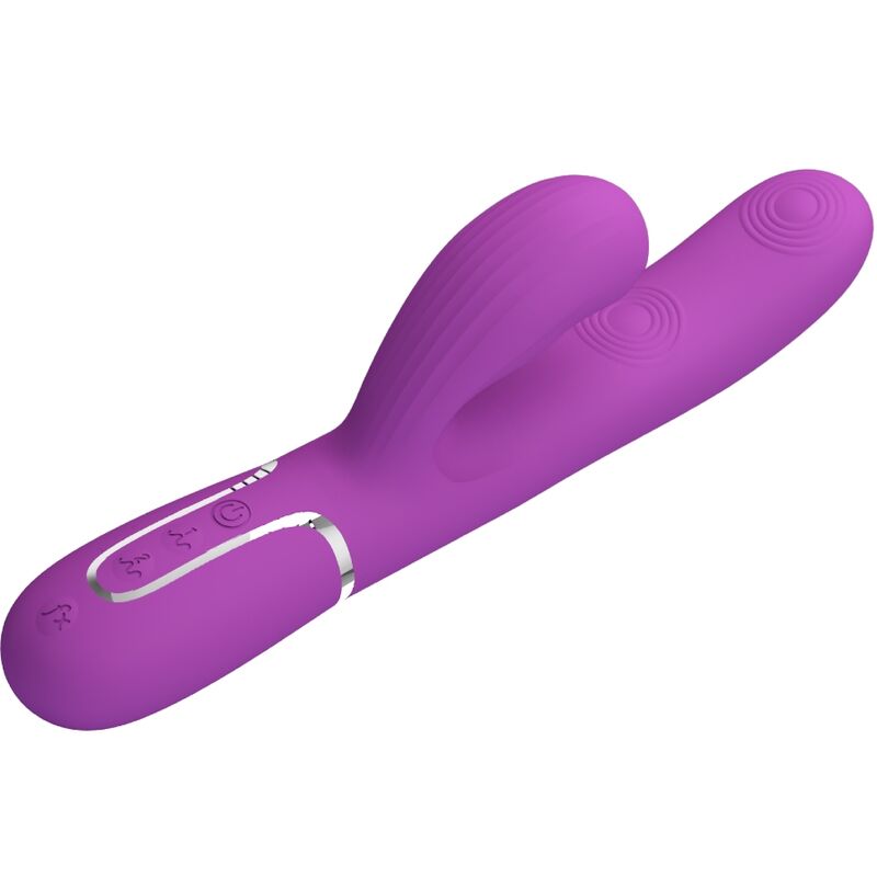 PRETTY LOVE - 3-IN-1 MULTIFUNKTIONALER HASENVIBRATOR, PERLITA-LILA