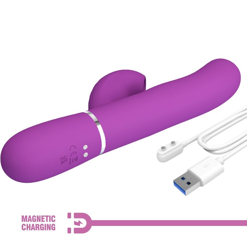 PRETTY LOVE - 3-IN-1 MULTIFUNKTIONALER HASENVIBRATOR, PERLITA-LILA