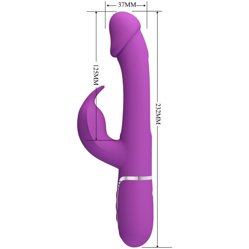 PRETTY LOVE - KAMPAS 3-IN-1 MULTIFUNKTIONALER HASENVIBRATOR LILA
