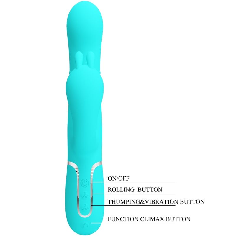 PRETTY LOVE - CAMMY 4-IN-1 MULTIFUNKTIONSVIBRATOR DREIFACH-HASE BLAU
