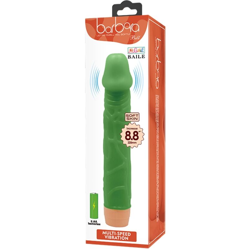 Realistischer Vibrator Bill 22,5 cm grün