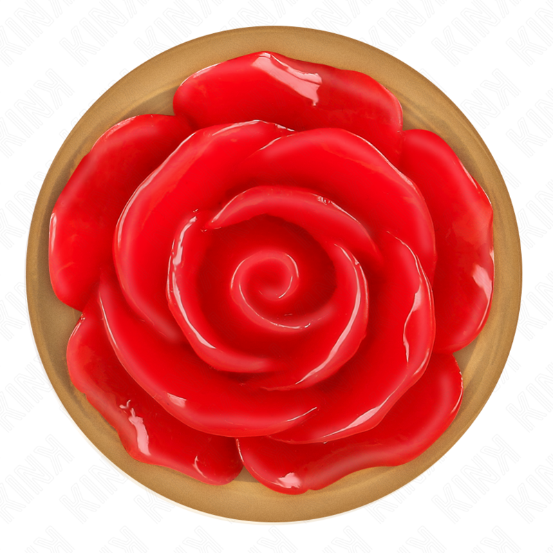 KINK - ROSÉGOLD-ANALPLUG MIT ROTER ROSE