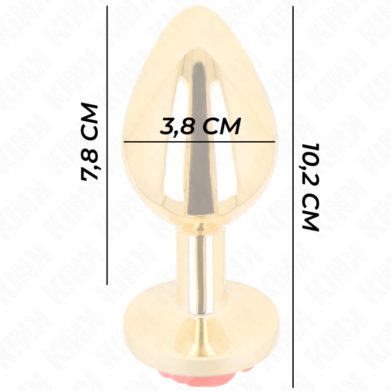KINK - ROTE ROSÉGOLD ANALPLUG GRÖSSE L