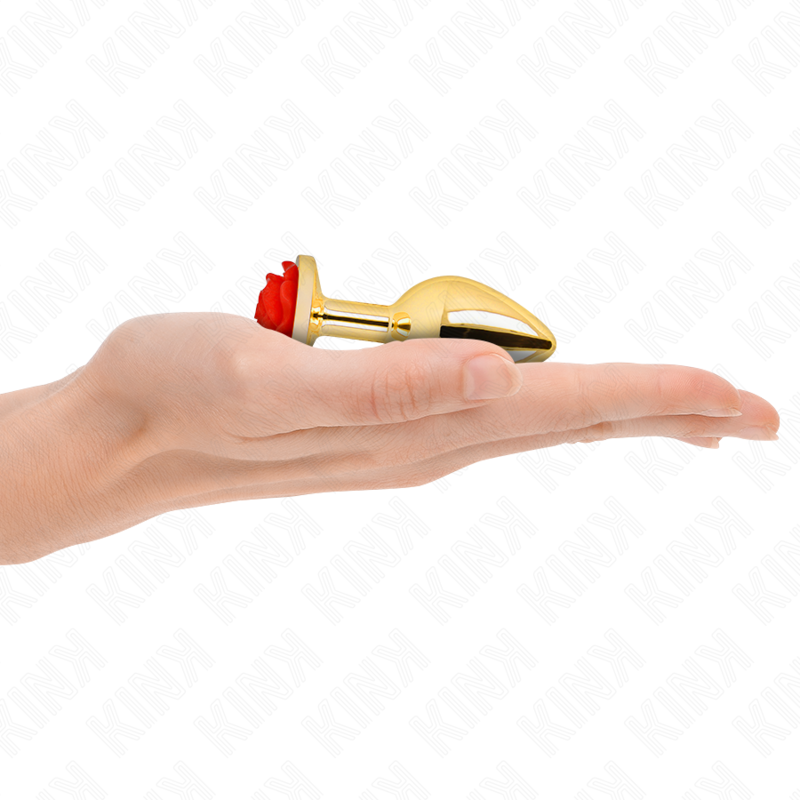 KINK - ROTE ROSÉGOLD ANALPLUG GRÖSSE S