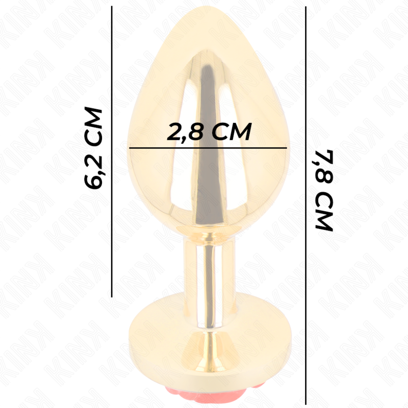 KINK - ROTE ROSÉGOLD ANALPLUG GRÖSSE S