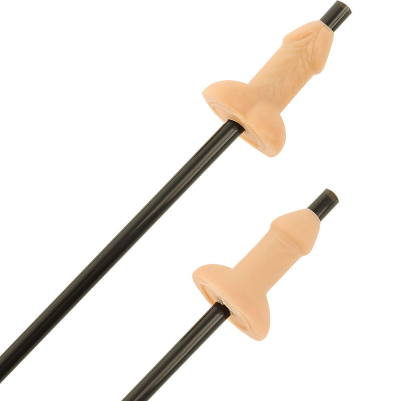 Beutel mit 10 natürlichen Penis-Strohhalmen