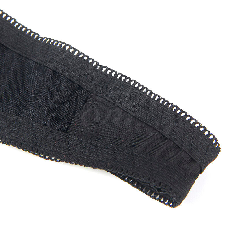 955205 verstellbares schwarzes Schleifen-BH-Set L/XL