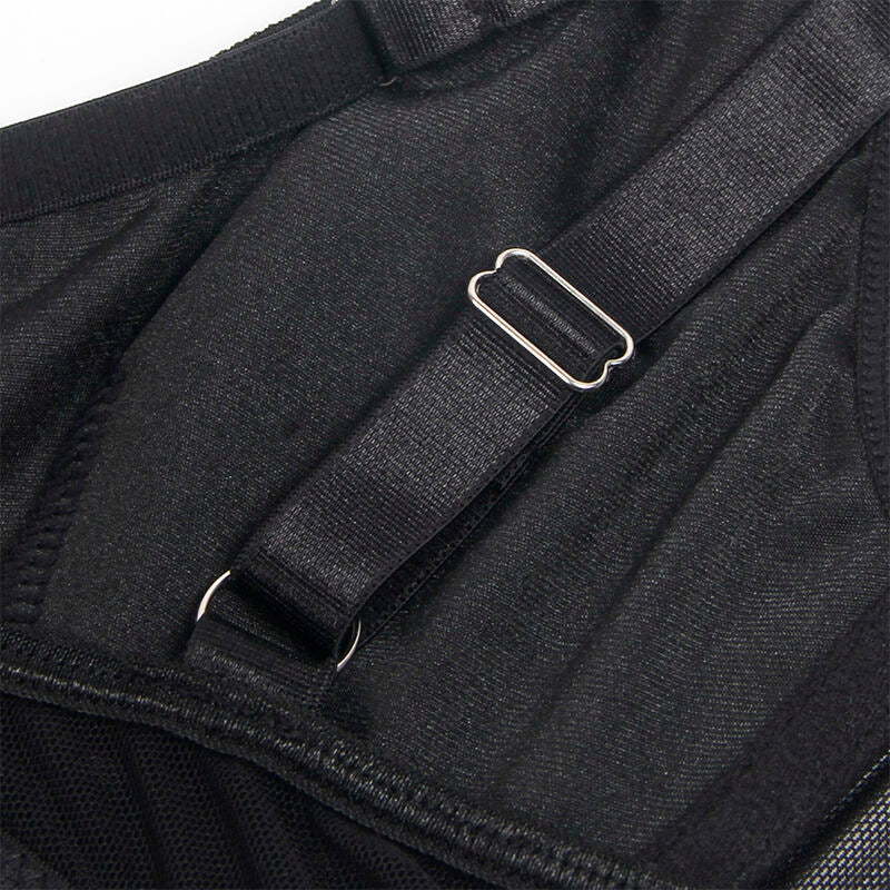 SUBBLIME - 955236 Schwarzes Bondage-Bondage-Set mit Strumpfband, Größe S/M