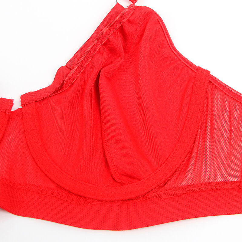 SUBBLIME - 955267 Rotes Bondage-Set mit Strumpfband L/XL