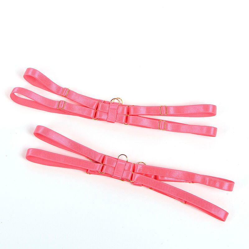 955304 BH-Set mit Halskette und Beindetails fluoreszierendes Pink L/XL