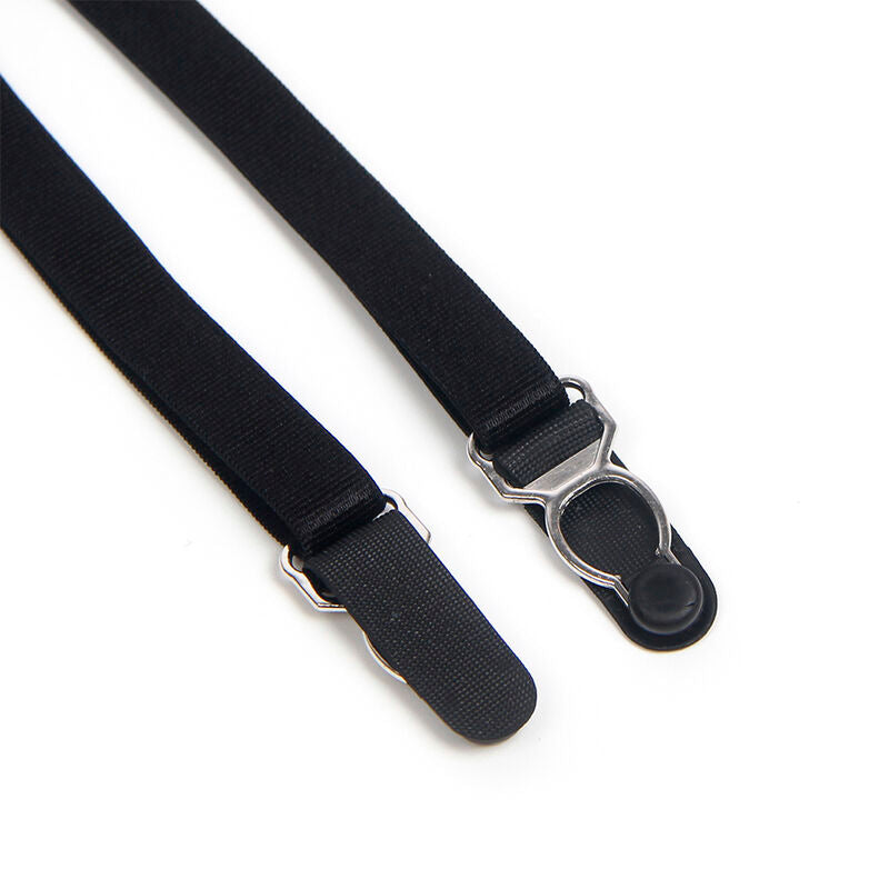 955502 Spitzenbody mit Schleifen und Strapsen schwarz l/xl