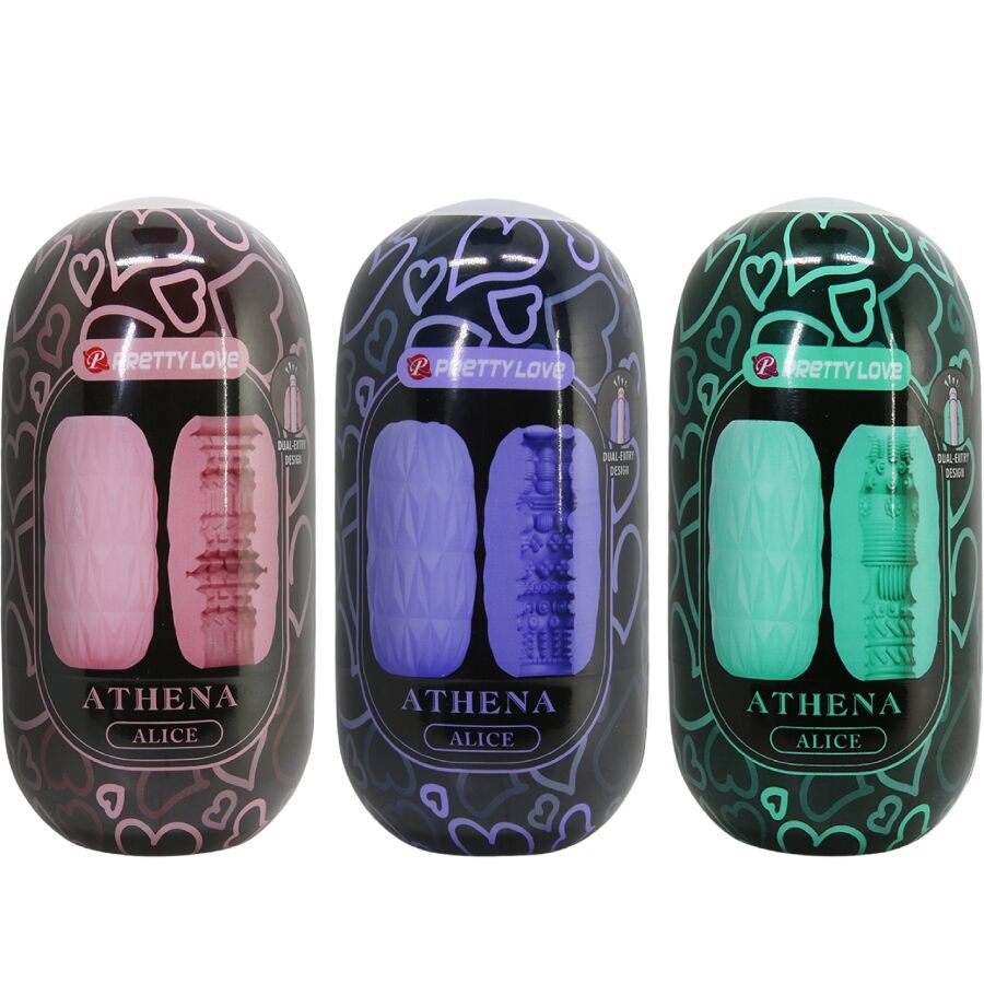 PRETTY LOVE - ATHENA ALICE PACKUNG 15 VERSCHIEDENE MÄNNLICHE MASTURBATOREN