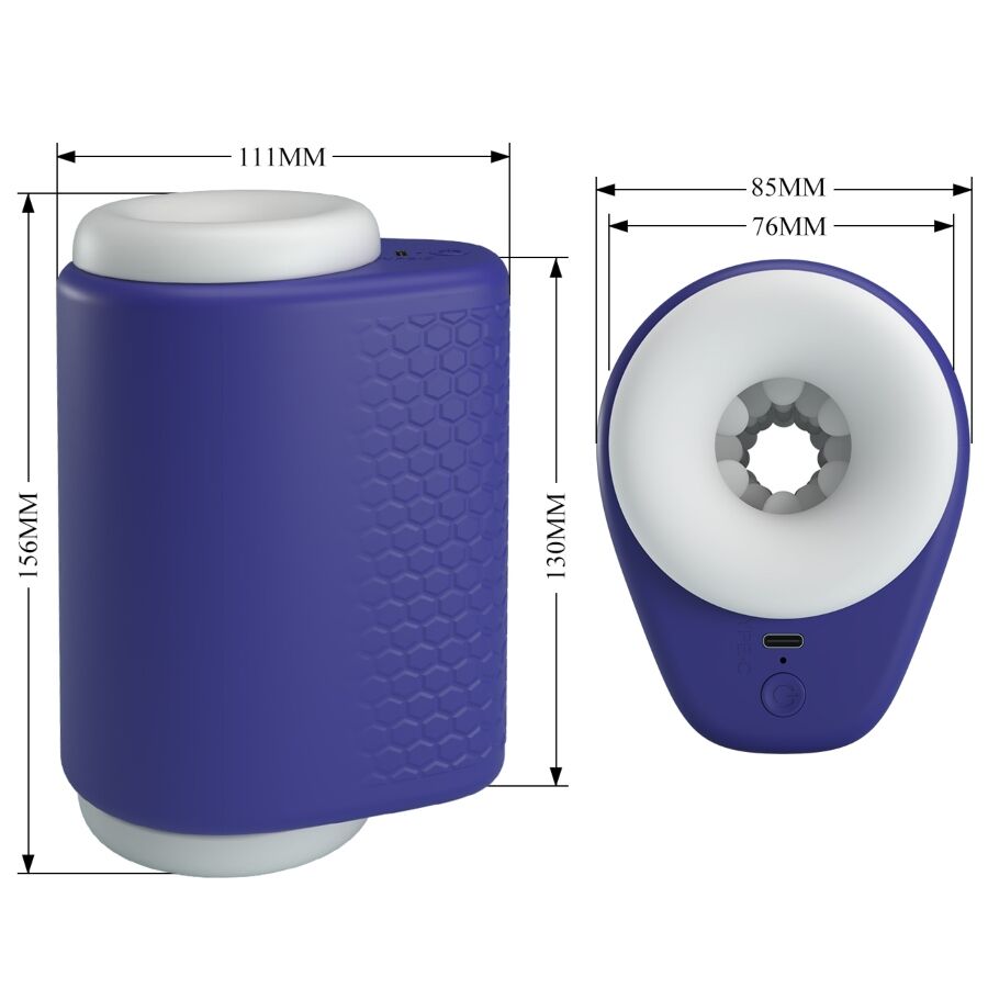 PRETTY LOVE – DJ LADY MÄNNERMASTURBATOR MIT VIBRATION UND 5 EINSTELLUNGEN IN LILA