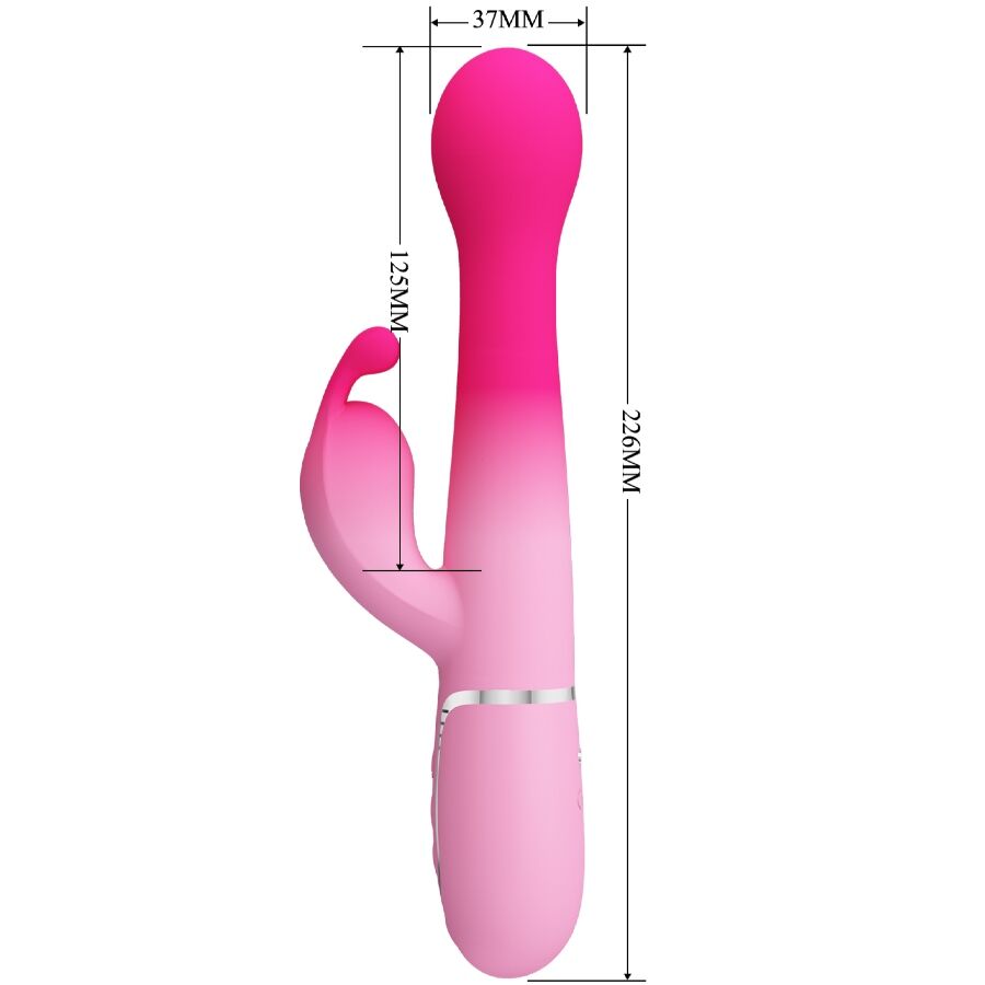 PRETTY LOVE - 3-IN-1 MULTIFUNKTIONALER HASENVIBRATOR DEJON PINK