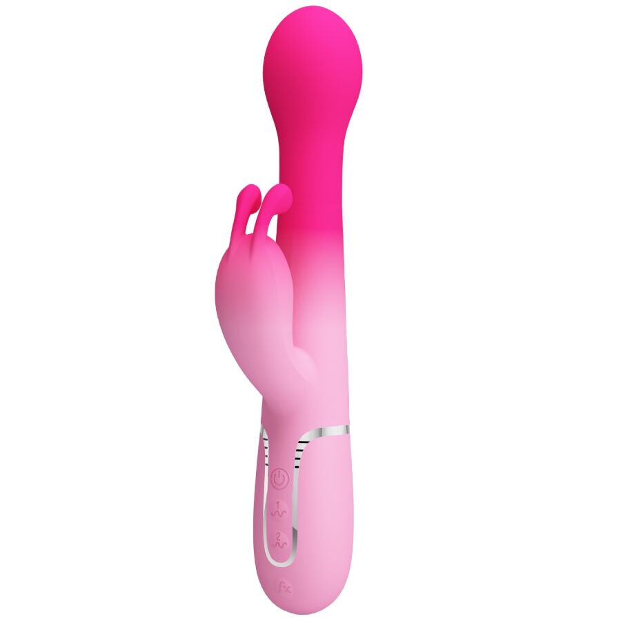 PRETTY LOVE - 3-IN-1 MULTIFUNKTIONALER HASENVIBRATOR DEJON PINK