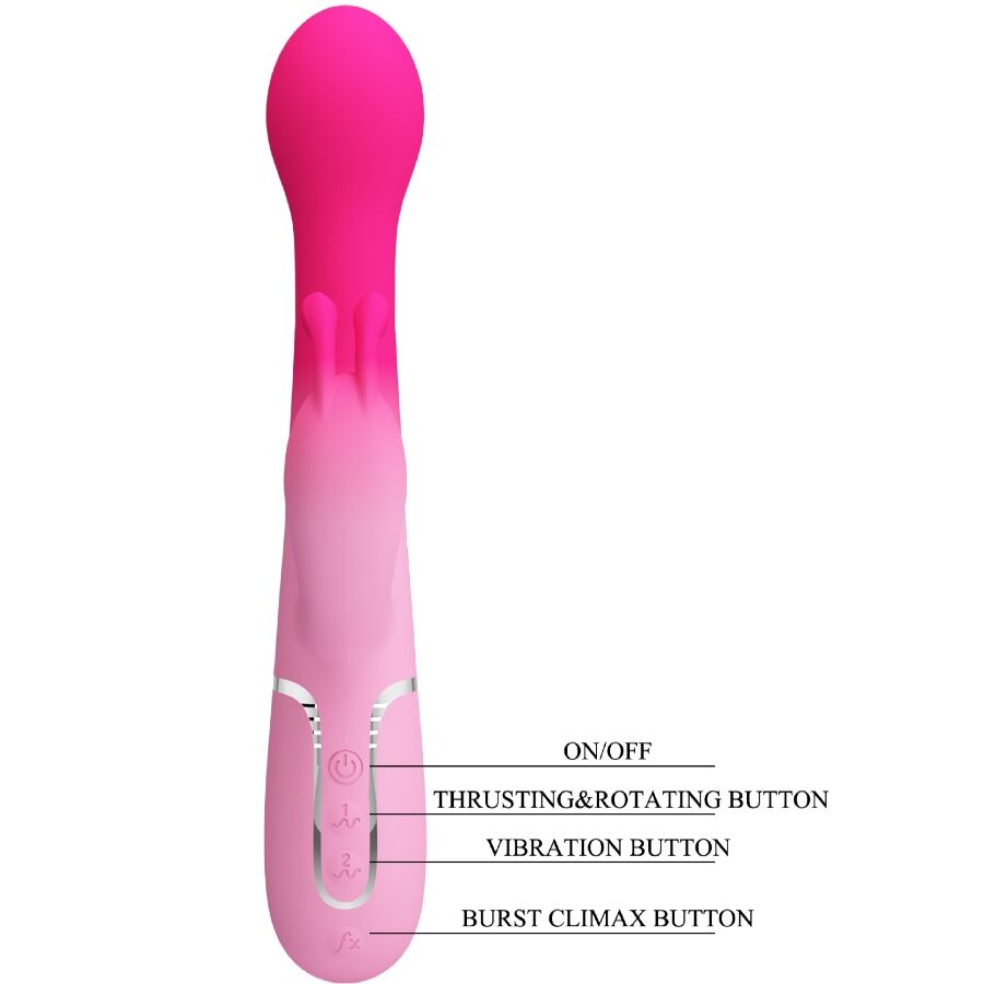 PRETTY LOVE - 3-IN-1 MULTIFUNKTIONALER HASENVIBRATOR DEJON PINK