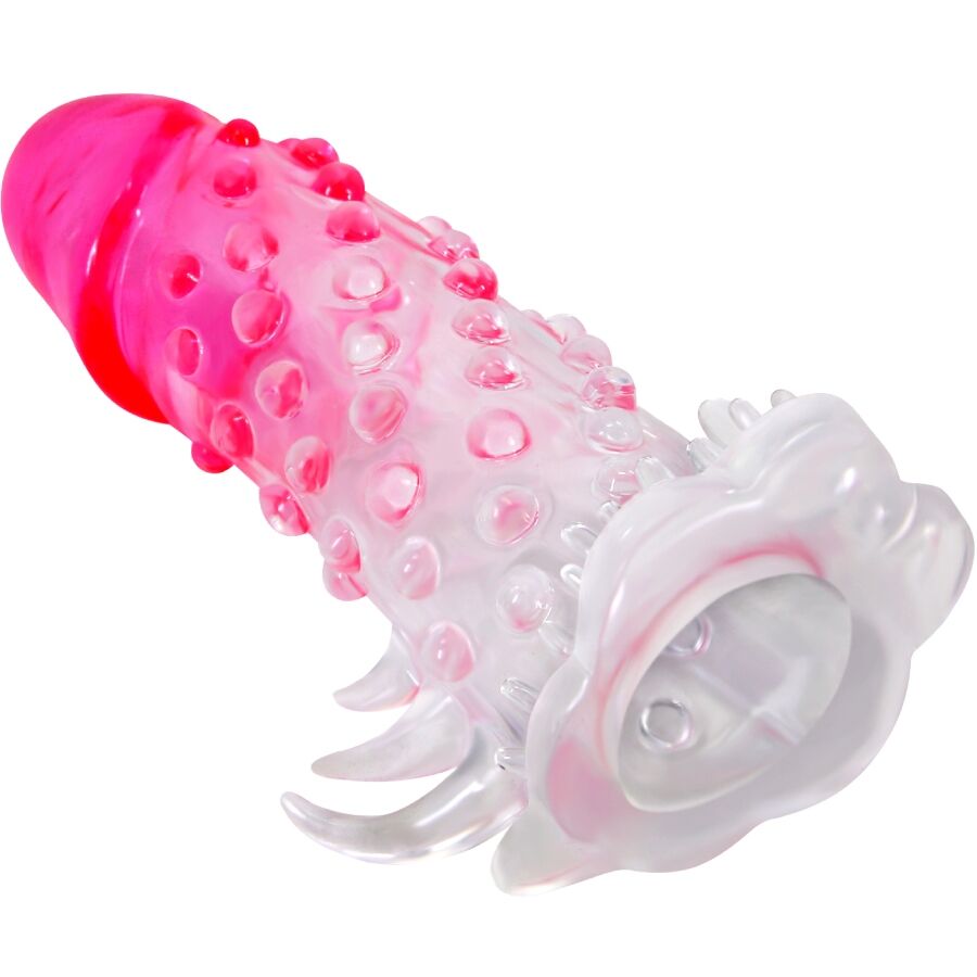 PRETTY LOVE - WILFORD REALISTISCHE VERGRÖSSERUNGSHÜLLE MIT ROSA VERZIERUNGENEM PENIS