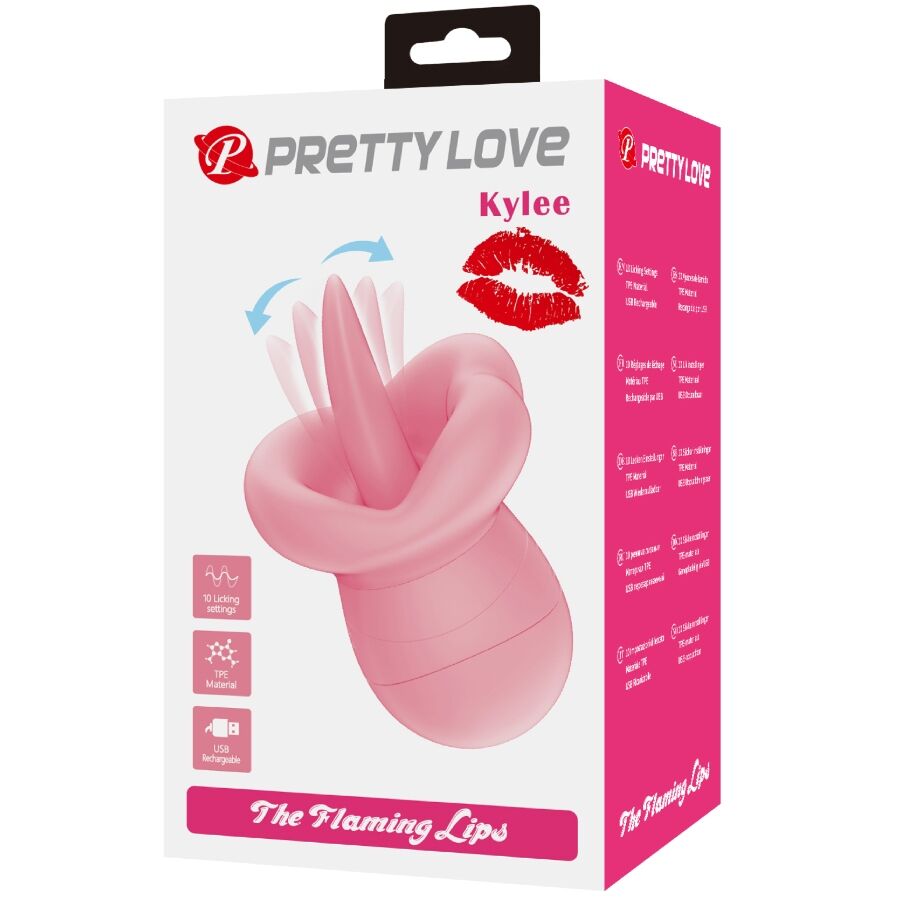 PRETTY LOVE - KYLEE ZUNGENSTIMULATOR FÜR DIE KLITORIS 10 VIBRATIONEN NUDE PINK