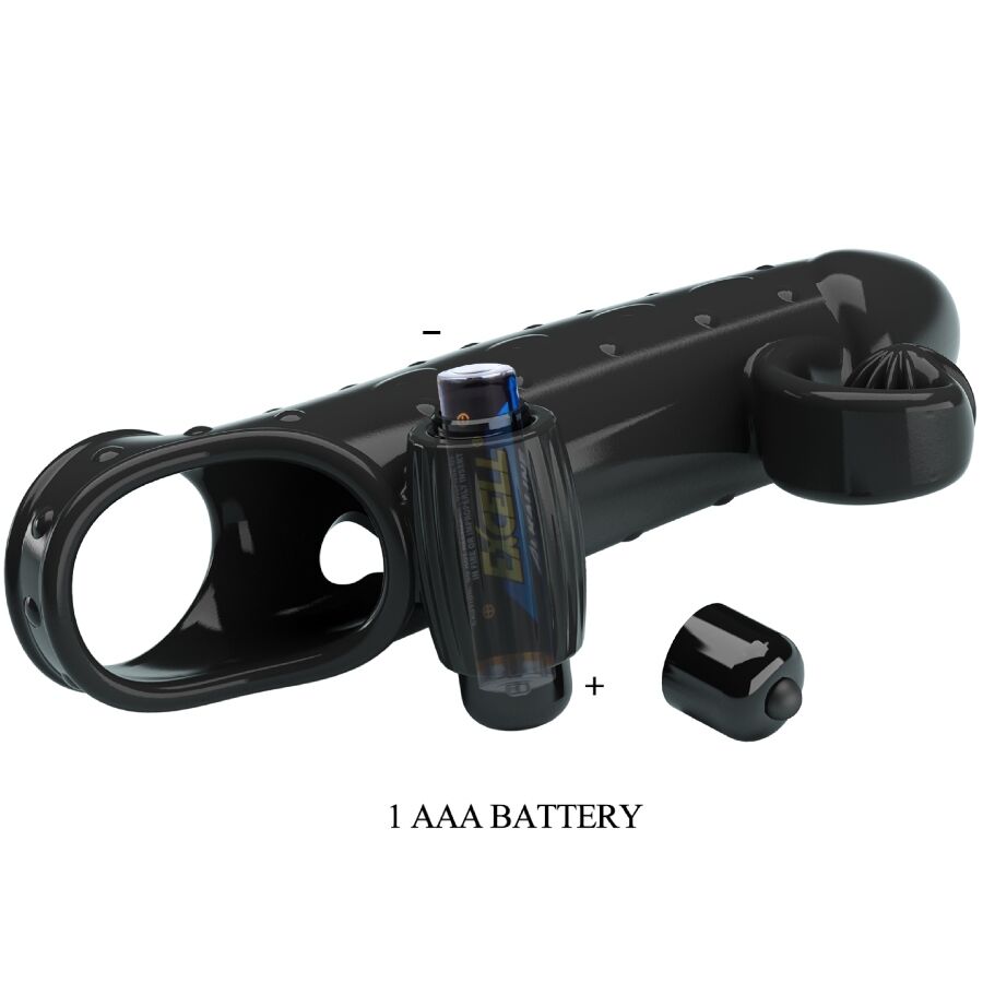 ROMANTIK - SCHWARZE VIBRIERENDE PENISHÜLLE