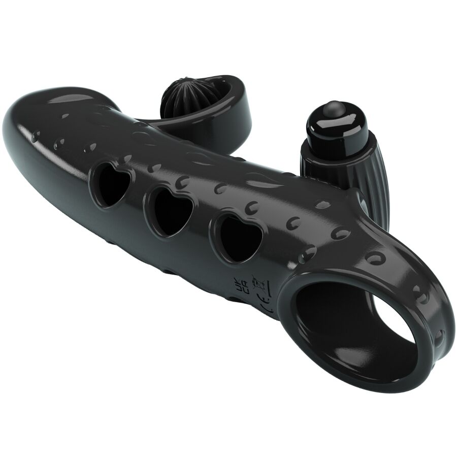 ROMANTIK - SCHWARZE VIBRIERENDE PENISHÜLLE