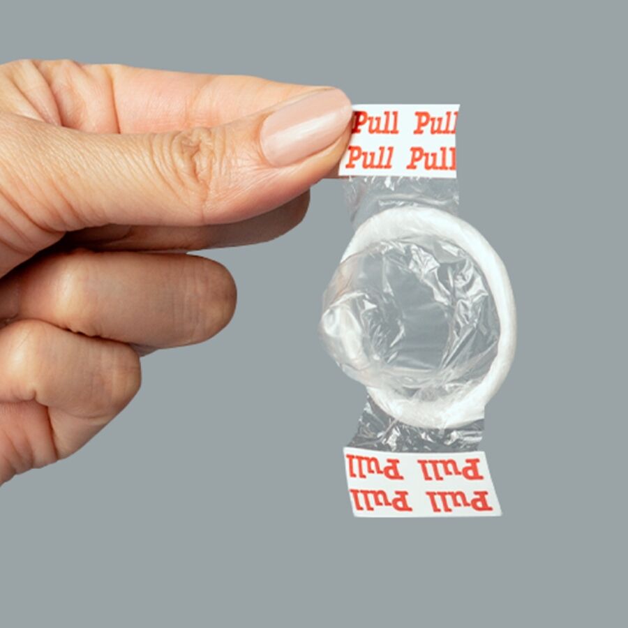 UNIQ – Latexfreie Kondome mit Ausziehstreifen, 3er-Packung