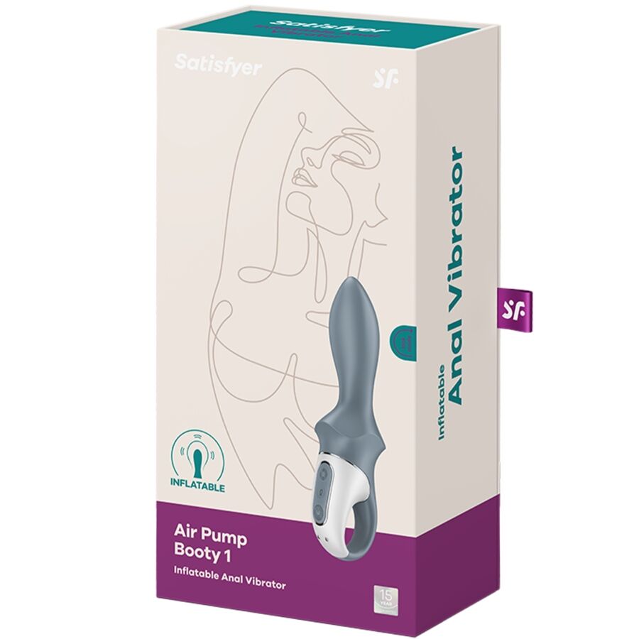 SATISFYER - AIR PUMP BOOTY 1 AUFBLASBARER ANALVIBRATOR GRAU