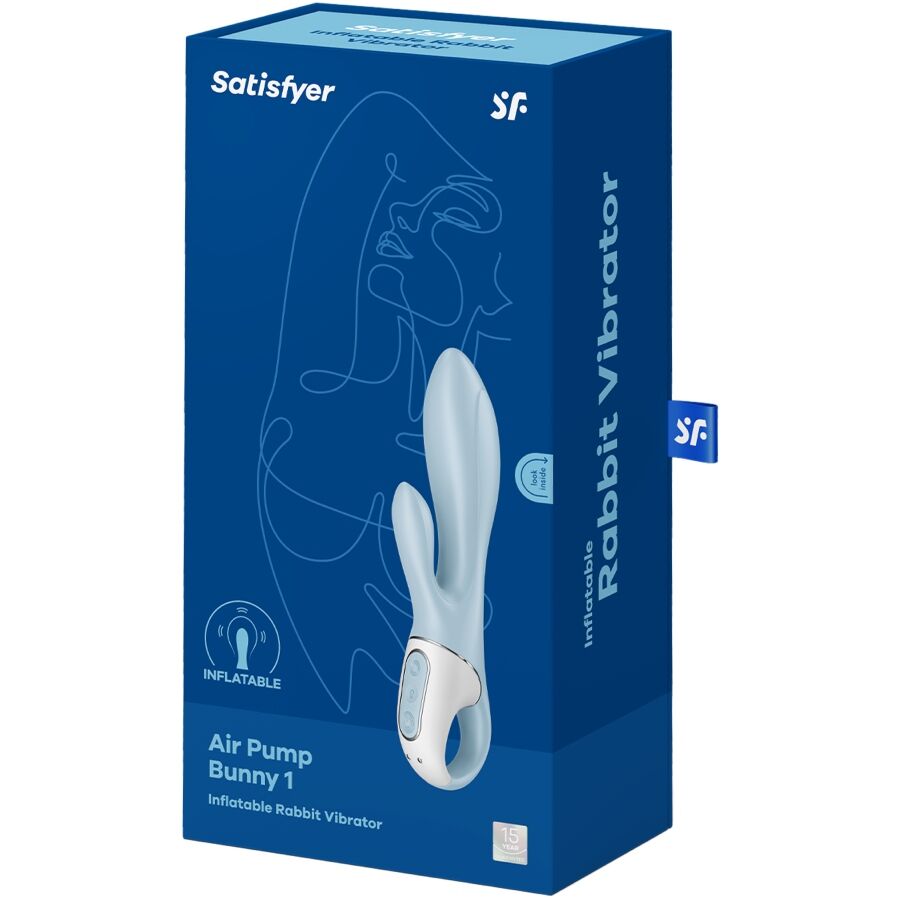 SATISFYER - AIR PUMP BUNNY 1 AUFBLASBARER VIBRATOR BLAUER HASE