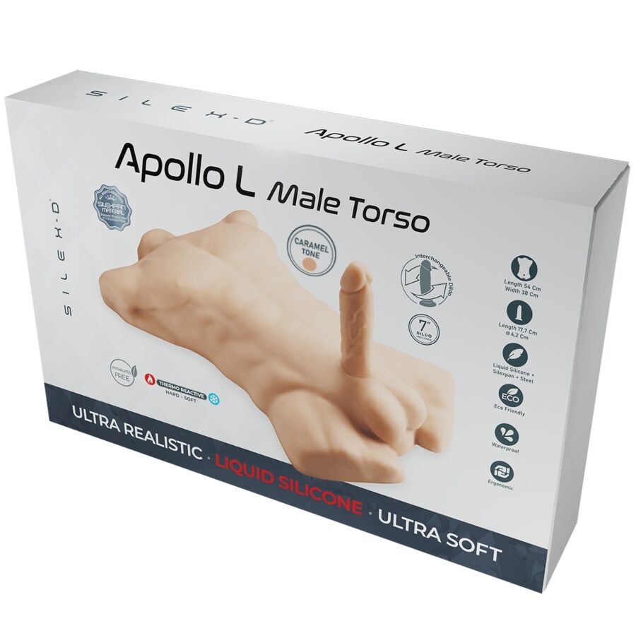 SILEXD - APOLLO L REALISTISCHER KARAMELLFARBENER MÄNNLICHER TORSO