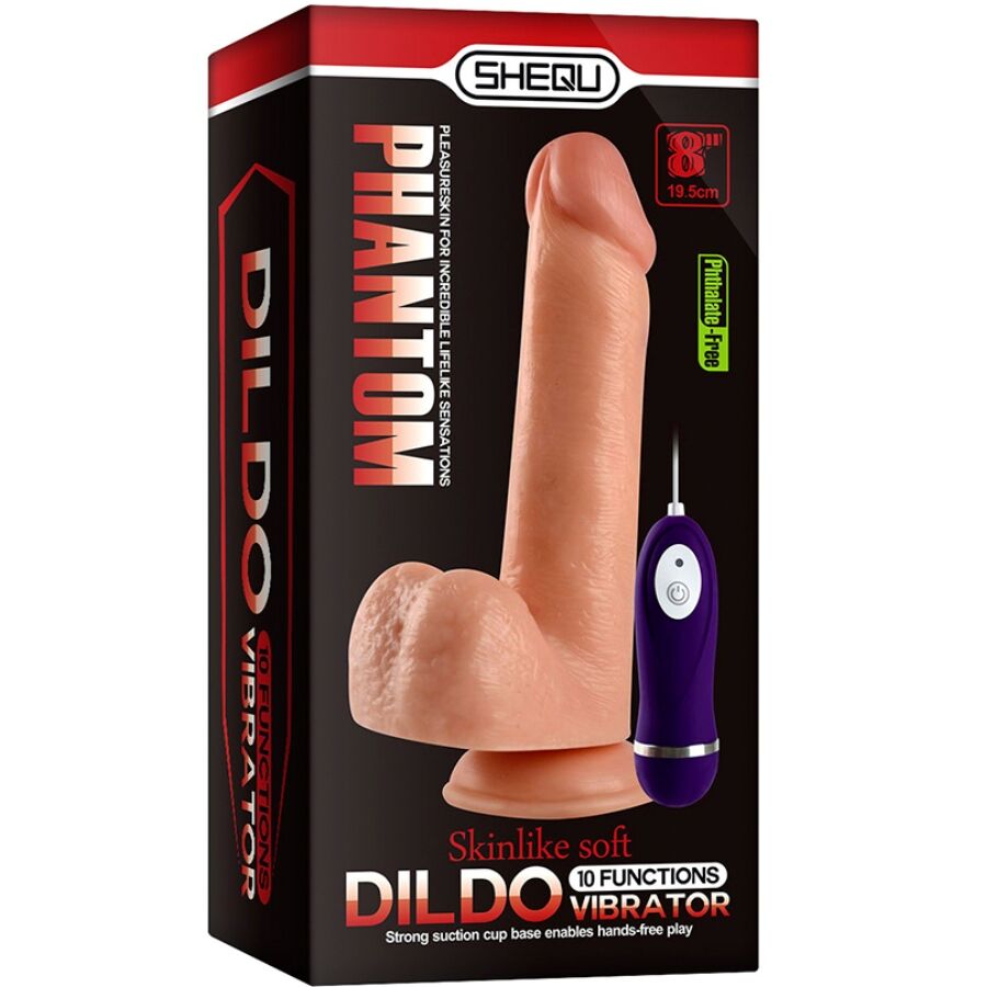 SHEQU - ADAM VIBRATOR-DILDO MIT FERNBEDIENUNG 21 CM