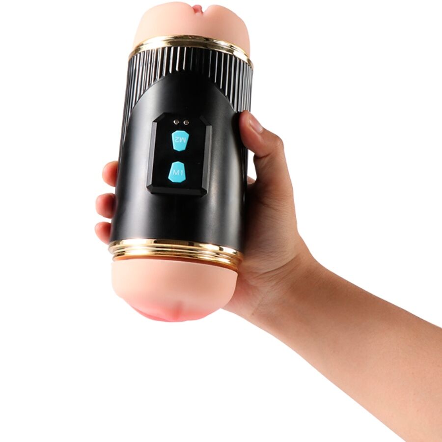 SHEQU - KAY DOPPEL-MASTURBATOR MIT DOPPELTER VIBRATION VON MUND UND VAGINA