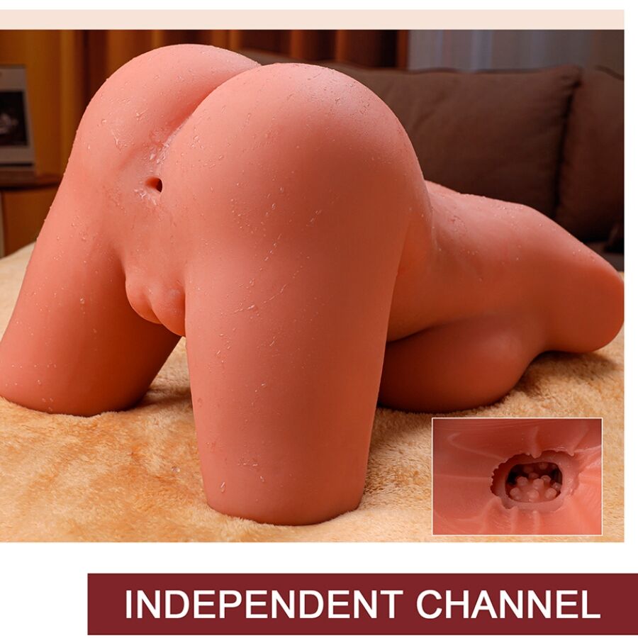 XISE - MIAH LADY BOY WEIBLICHER TORSO MIT VIBRIERENDER UND DRÜCKBAREM DILDO 55 CM