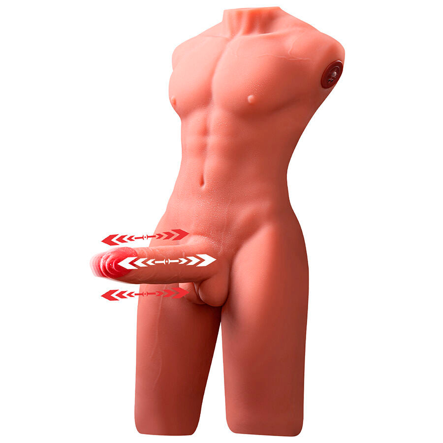 XISE - JASON REALISTISCHER MÄNNLICHER TORSO, HALBKÖRPER MIT SCHUB- UND VIBRATIONSBEWEGUNGEN, 55 CM