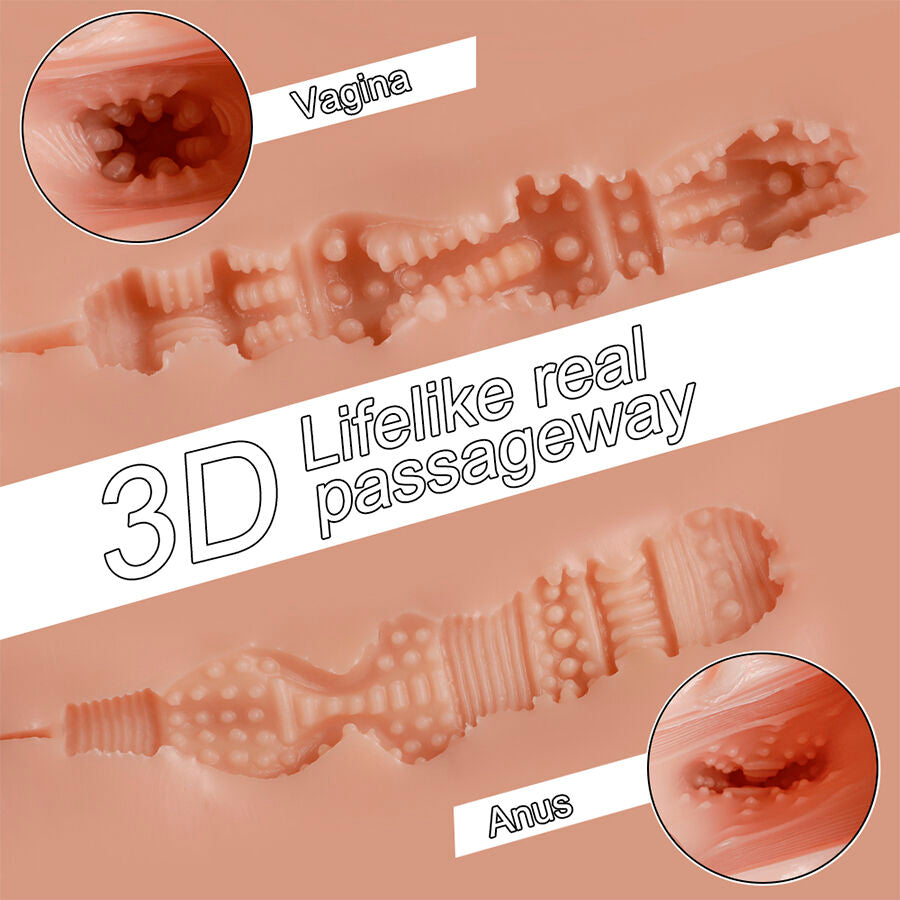 XISE - TRACY REALISTISCHER VIBRATIONSMASTURBATOR MIT MEHREREN POSITIONEN FÜR VAGINA UND ANUS