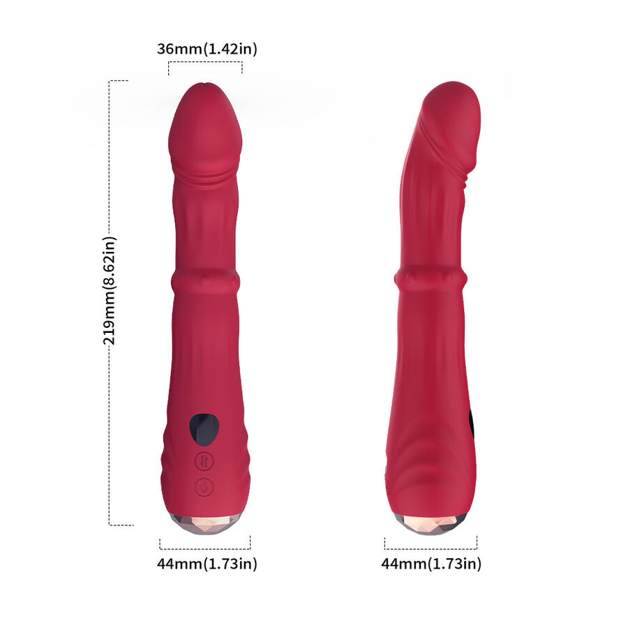 ARMONY - ROTER, THERMISCH VERSTELLBARER A-PUNKT-VIBRATOR-DILDO