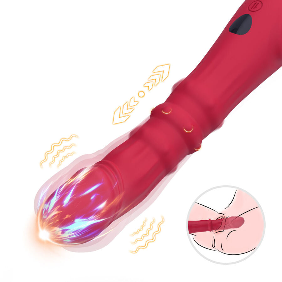 ARMONY - ROTER, THERMISCH VERSTELLBARER A-PUNKT-VIBRATOR-DILDO
