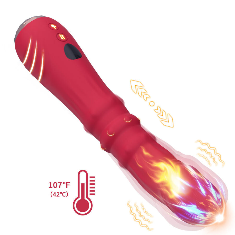 ARMONY - ROTER, THERMISCH VERSTELLBARER A-PUNKT-VIBRATOR-DILDO