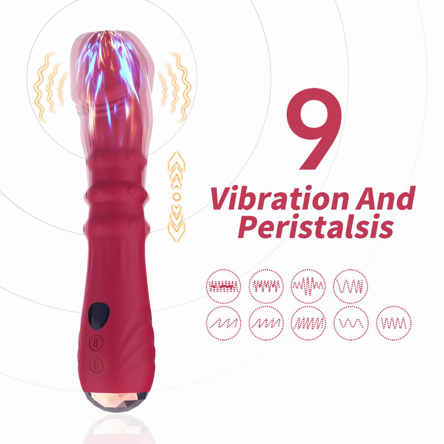 ARMONY - ROTER, THERMISCH VERSTELLBARER A-PUNKT-VIBRATOR-DILDO