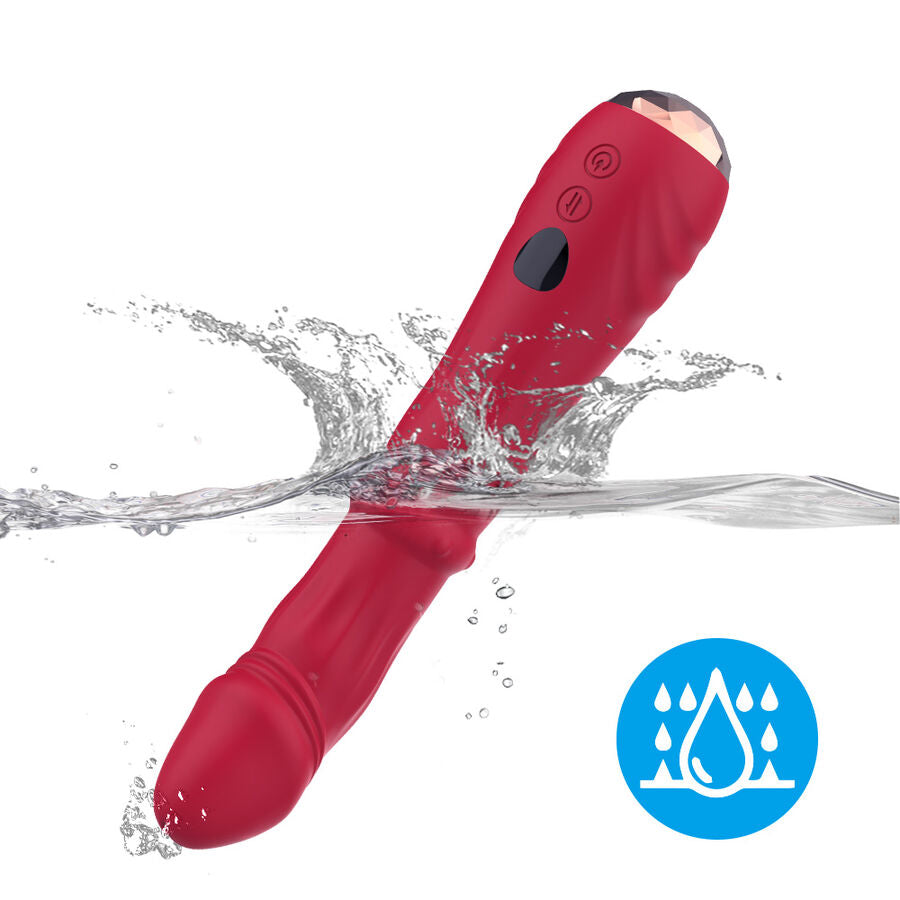 ARMONY - ROTER, THERMISCH VERSTELLBARER A-PUNKT-VIBRATOR-DILDO