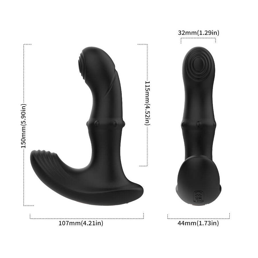 ARMONY - Anal-Prostata-Vibrator mit Fernbedienung, Schwarz