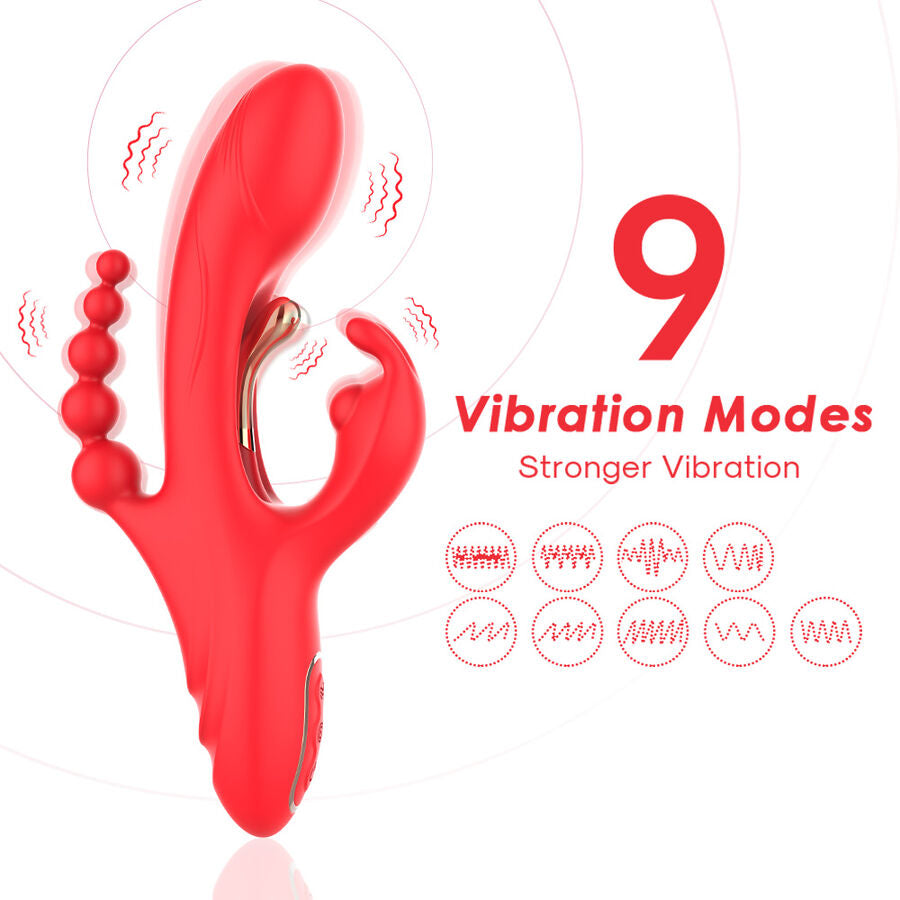 ARMONY - G-Punkt- und Klitorisstimulator, roter Vibrator